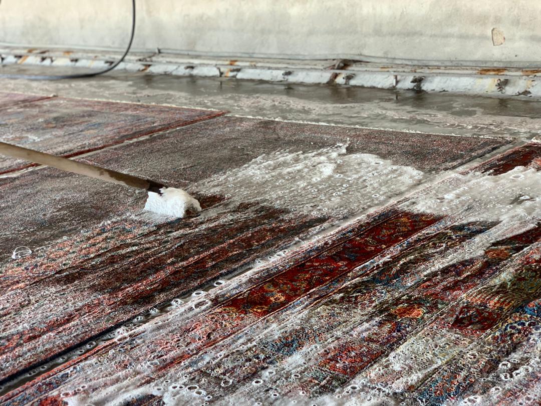 rug washing process