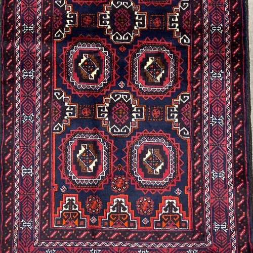 2x1M Persian Balouchi Nomadic Rug