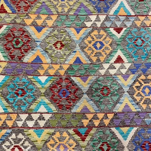 2.4x1.9 M Boho Maymana Afghan Kilim