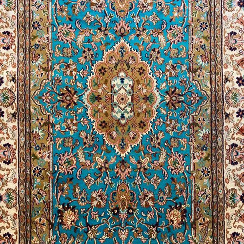 1.7 X 1 M Silk Kashmiri Rug (18.18 Quality)
