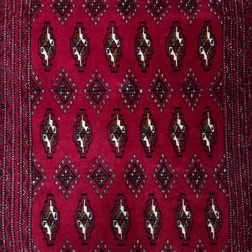 0.65 x 1.45 M Persian Turkoman Poshti Rug