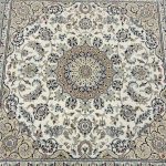 1.8 x 1.8 M Indian Wool & Silk Nain Design Rug