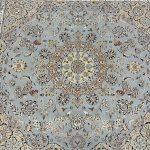 2 x 2 M Indian Wool & Silk Nain Design Rug