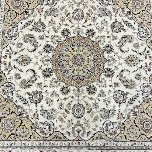 2 x 2 M Indian Wool & Silk Nain Design Rug