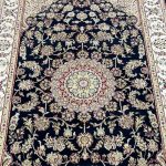 2.45 x 1.5 M Indian Wool & Silk Nain Design Rug