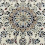 2 x 1.4 M Indian Wool & Silk Nain Design Rug