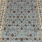 2.3 x 1.6 M Indian Wool & Silk Embossed Pattern Rug