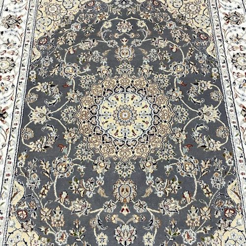 2.1 x 1.5 M Indian Wool & Silk Nain Design Rug