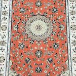 1.3 x 0.7 M Indian Wool & Silk Nain Design Rug
