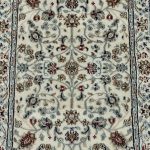 1 x 0.62 M Indian Wool & Silk Nain Design Rug