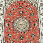 0.93 x 0.65 M Indian Wool & Silk Nain Design Rug