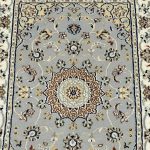 0.98 x 0.63 M Indian Wool & Silk Nain Design Rug