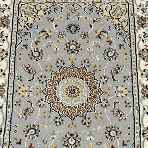 0.98 x 0.63 M Indian Wool & Silk Nain Design Rug