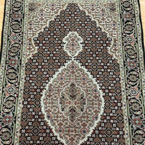 6.3 M Long Indian Wool & Silk Tabriz Runner Mahi Design