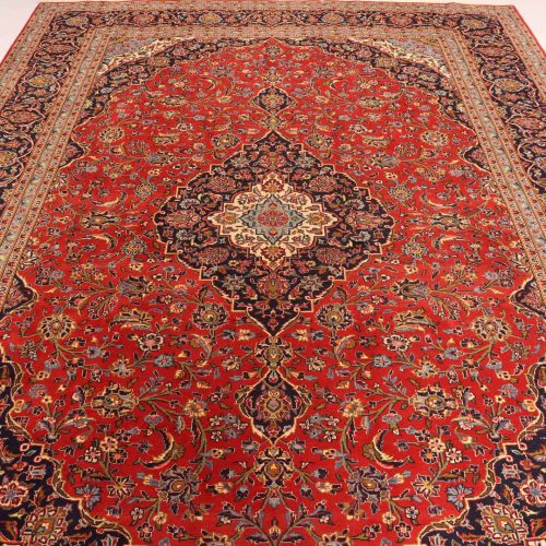 3.7x2.6M Vintage Traditional Persian Kashan Rug
