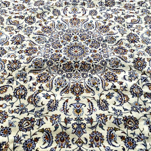 4x3M Royal Beige Persian Kashan Rug