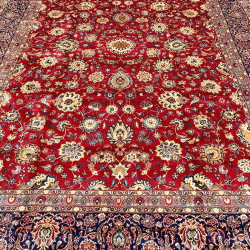 4.2x3M Antique Afshan Kashan Rug