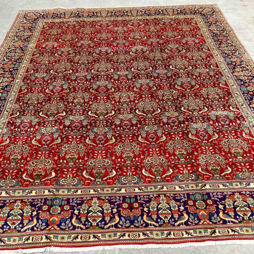 4x3M Vintage Tabriz Persian Rug