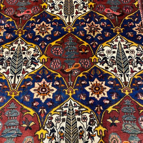 2x1.3M Antique Bakhtiari Persian Rug