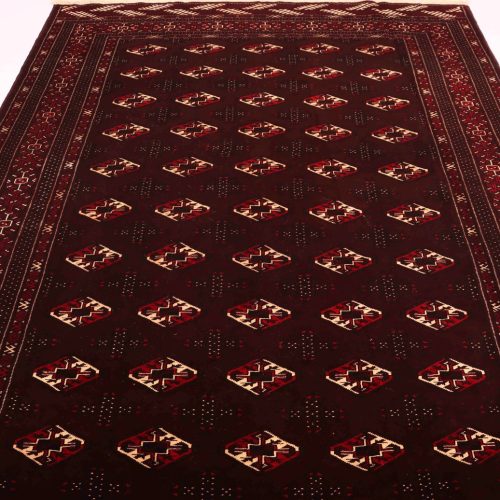 3.2x2.1M Chocolate Tone Turkoman Bokhara Rug