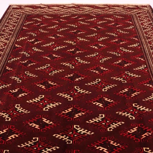 3.3x2.3M Chocolate Tone Turkoman Bokhara Rug