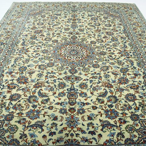 3.4x2.4M Pistachio Persian Kashan Rug