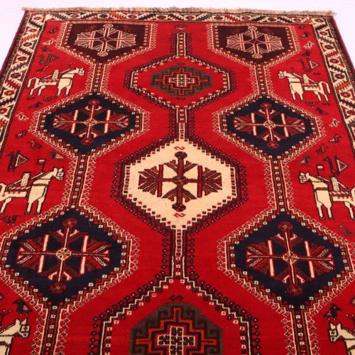 2.5x1.6M Qashghai Shiraz Rug (Old & Repaired)