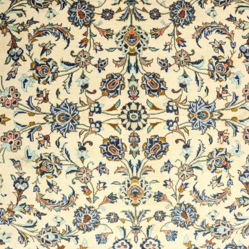 3x2M Beige Persian Kashan Rug