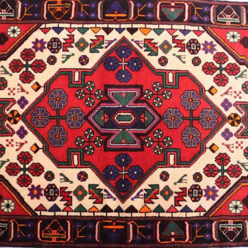 1.4x0.9M Tribal Persian Saveh Rug