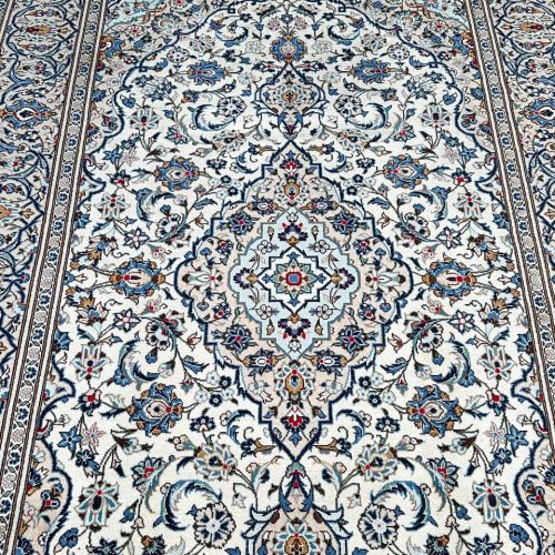3x2M Beige Persian Kashan Rug