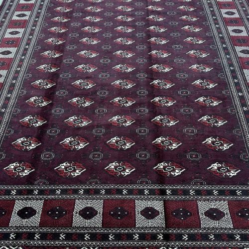 3.4x2.5M Chocolate Tone Turkoman Bokhara Rug