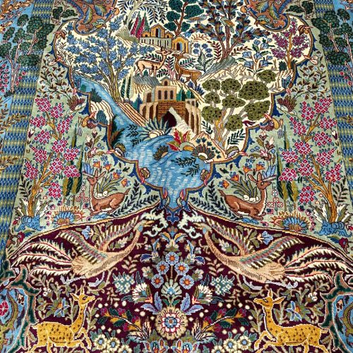 4x3M Pictorial Garden Of Eden Kashmar Rug